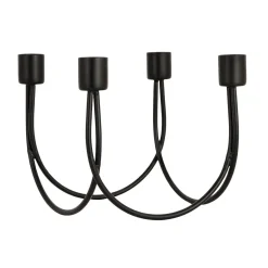 Outlet Adventstake Emma sort Lysestaker|Julelys Og Lysestaker