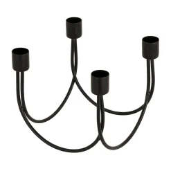 Outlet Adventstake Emma sort Lysestaker|Julelys Og Lysestaker