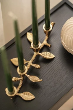 Hot Adventstake Gullblad Lysestaker|Julelys Og Lysestaker