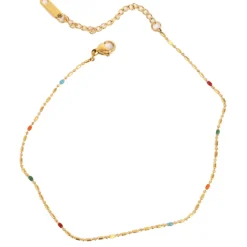 Sale Anklet med emalje, Gull Armbånd