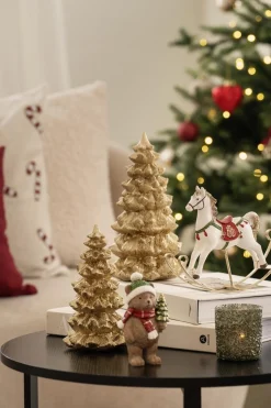 Bjørn med tre 7,5 cm brun Julepynt