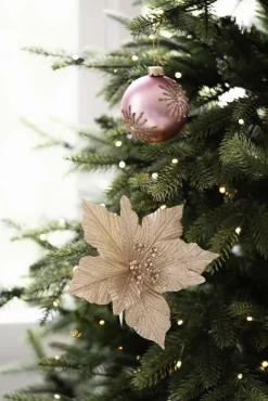 Sale Blomst på klype gull Julepynt|Julekuler