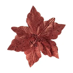 Discount Blomst på klype rød Julepynt|Julekuler