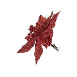 Discount Blomst på klype rød Julepynt|Julekuler