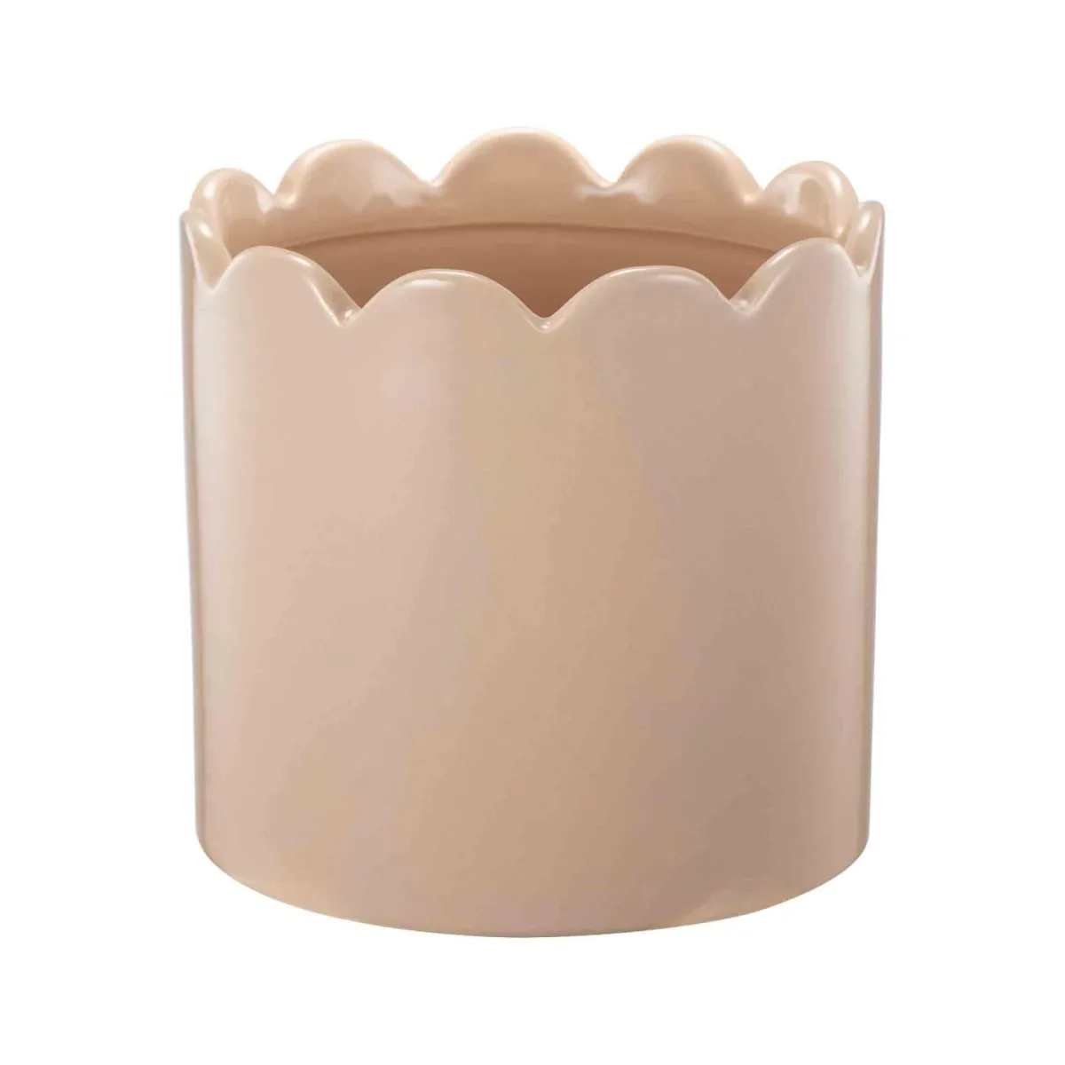 Outlet Blomsterpotte Scallop 13,5cm, beige Blomsterpotter Og Pidestaller