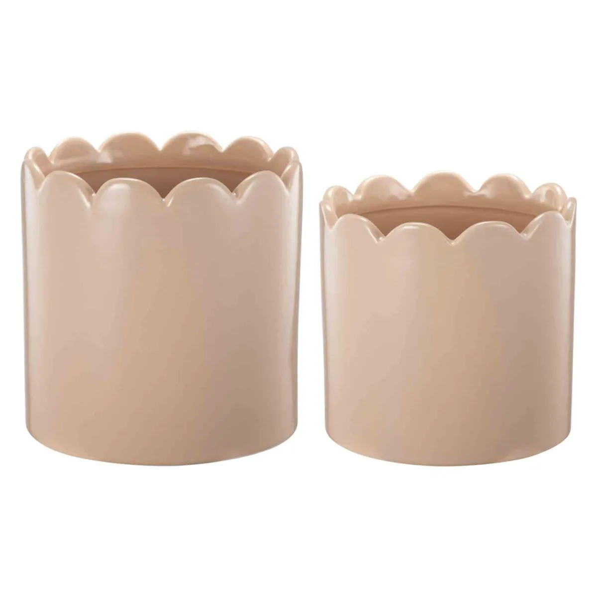 Outlet Blomsterpotte Scallop 13,5cm, beige Blomsterpotter Og Pidestaller