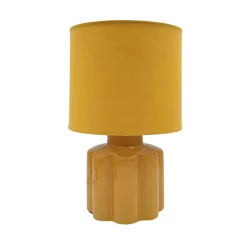 Online Bordlampe Flower 25 cm gul Lamper