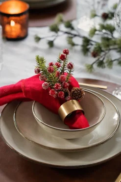 Hot Dekor med røde bær Kunstige Blomster|Juletrær Og Julegrønt