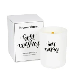 Sale Duftlys Best Wishes hvit Duftlys|Julelys Og Lysestaker