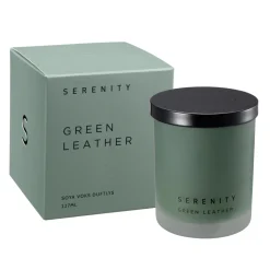 Outlet Duftlys Serenity Green leather Duftlys