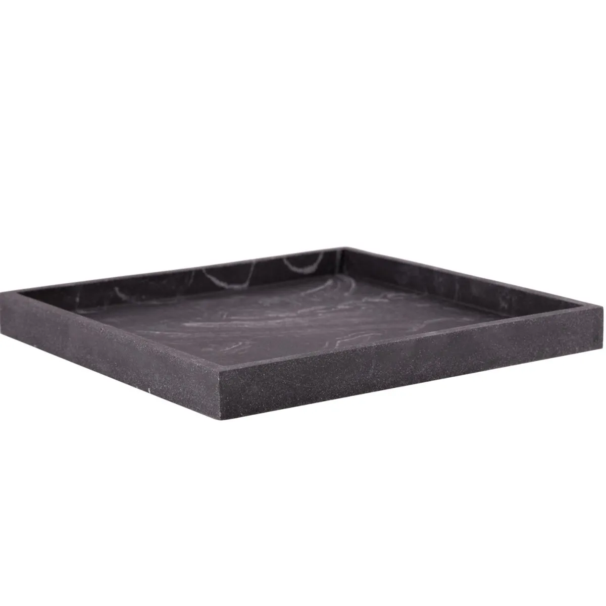 Online Fat marmor sort 25x25cm Baderomsartikler