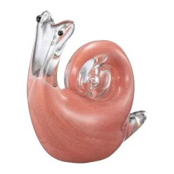 Outlet Figur Snegle 12 cm rosa Pynt