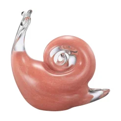Outlet Figur Snegle 12 cm rosa Pynt
