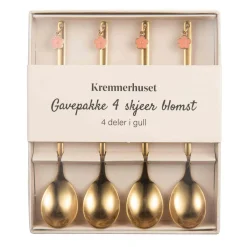 Gavepakke 4 skjeer blomst Bestikk|Gavetips