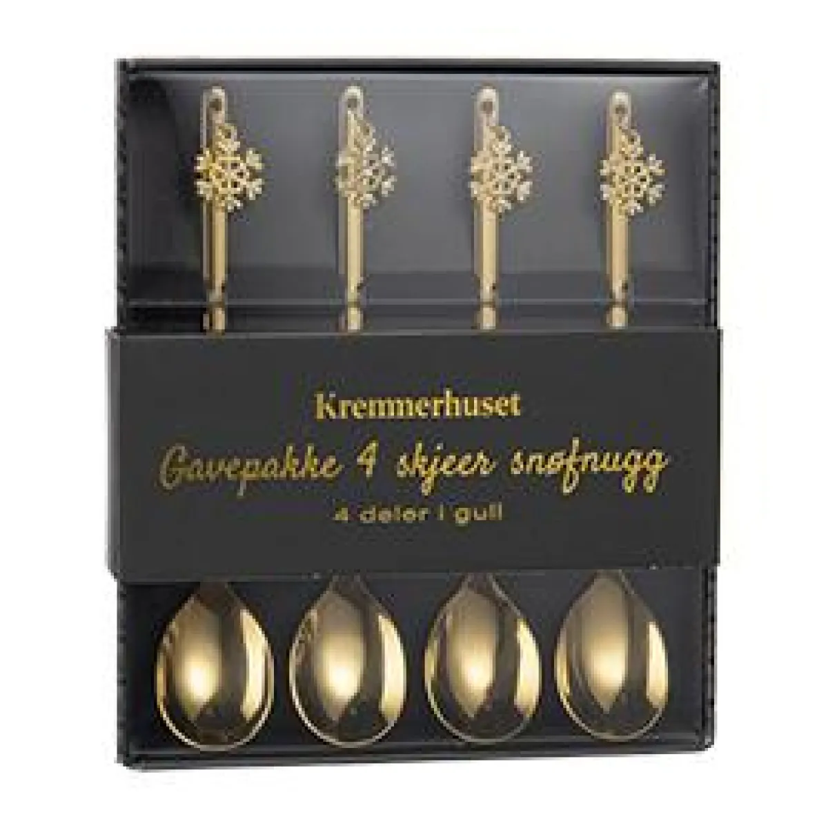 Best Gavepakke 4 skjeer snøfnugg Bestikk|Juleservering