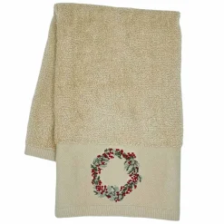 Best Gjestehåndkle krans beige Annen Tekstil|Baderomsartikler