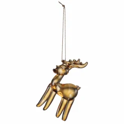 Outlet Glasshjort brun Julepynt|Julekuler