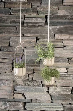 Clearance Hengepotte dobbel 58 cm beige Blomsterpotter Og Pidestaller