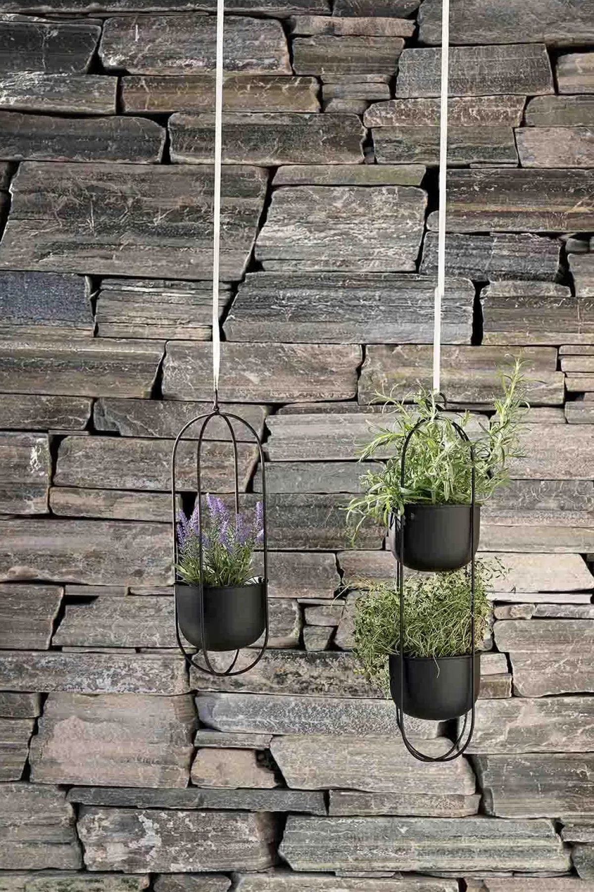 Discount Hengepotte Singel 45 cm sort Blomsterpotter Og Pidestaller