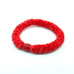 New Hårstrikk, chenille, rød Hårstrikk