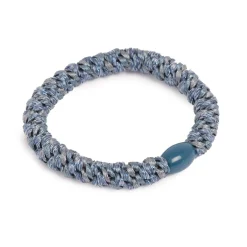 Outlet Hårstrikk, glitter, jeansblå Hårstrikk