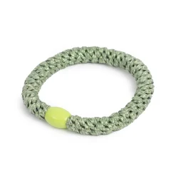 Sale Hårstrikk Glitter salvie grønn m/oliven perle Hårstrikk