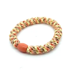 Best Hårstrikk, tuttifrutti, peach/gull Hårstrikk