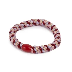 Hot Hårstrikk, tuttifrutti, rød, lilla, gull Hårstrikk