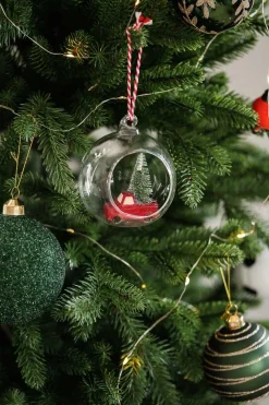 Clearance Julekule Bil i glasskule rød Julepynt|Julekuler