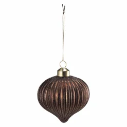 Best Julekule dråpe rille brun Julekuler