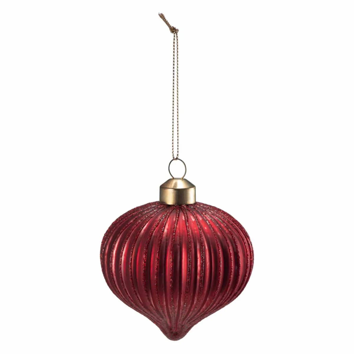 Hot Julekule dråpe rille rød Julekuler