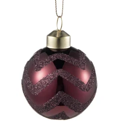 Best Julekule glitre burgunder Julekuler