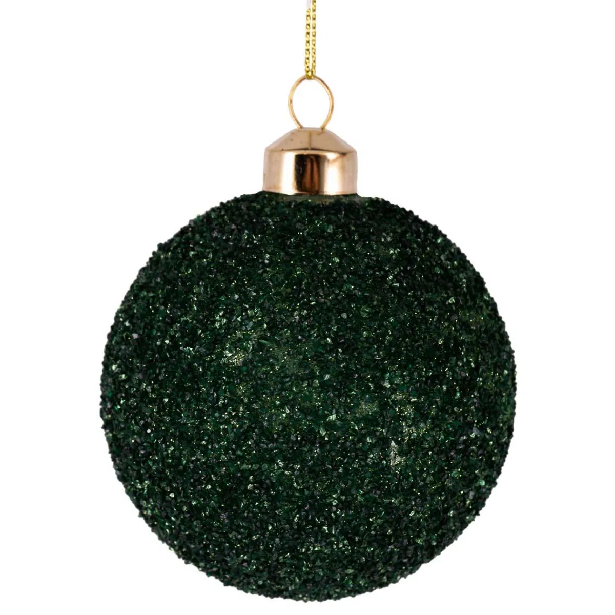 Hot Julekule glitter perle 8cm grønn Julekuler