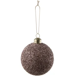 Clearance Julekule glitter perle rosa Julekuler