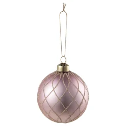 Outlet Julekule sparkle rosa Julekuler