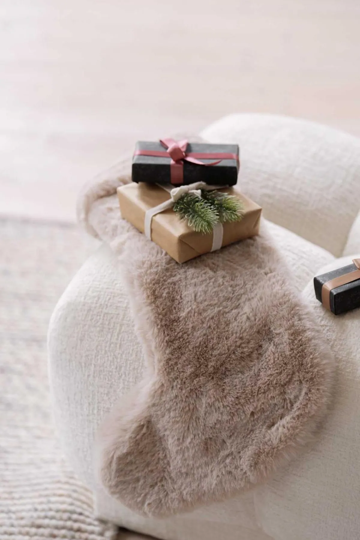 Sale Julestrømpe Faux fur Annen Tekstil|Julepynt