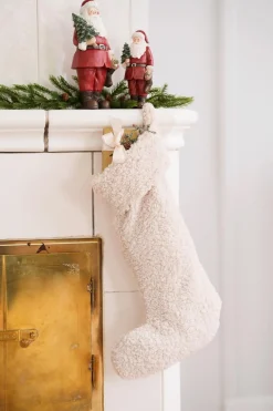 Clearance Julestrømpe Teddy offwhite Annen Tekstil|Julepynt