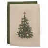 Kjøkkenhåndkle 2pk Nostalgisk tre Kjøkkentekstil|Juletekstil