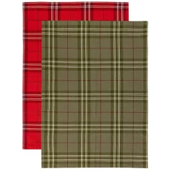 Hot Kjøkkenhåndkle 2pk Rute Kjøkkentekstil|Juletekstil