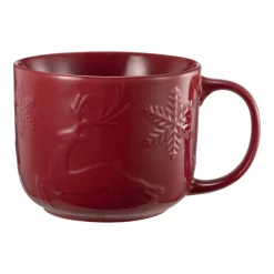 Discount Kopp Christmas Reindeer rød Krus|Servise