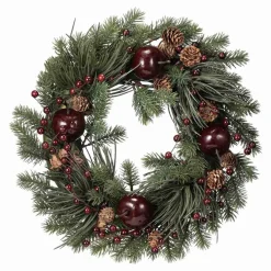 Sale Krans med epler 33cm Kunstige Blomster|Juletrær Og Julegrønt