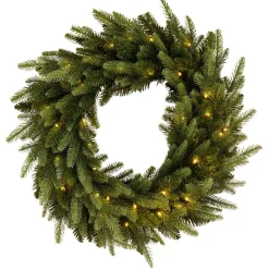 New Krans med ledlys Ø60cm Kunstige Blomster|Juletrær Og Julegrønt