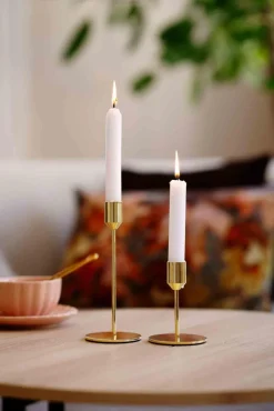 Sale Kronelys 100% stearin 27,5 cm hvit Kronelys