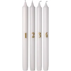 Sale Kronelys Advent 4 pk hvit Kronelys|Julelys Og Lysestaker