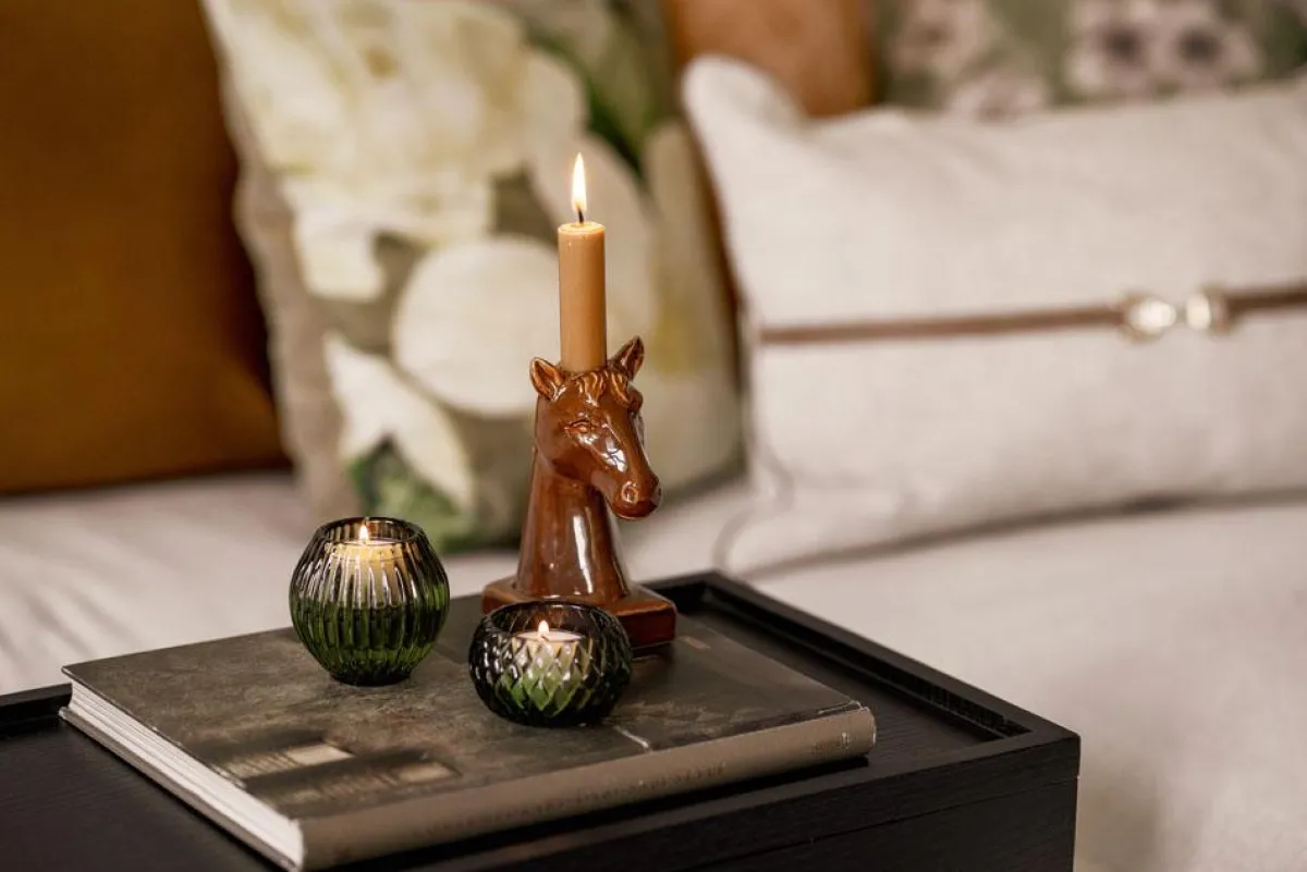 Best Kronelysestake Hest 14,6 cm Lysestaker