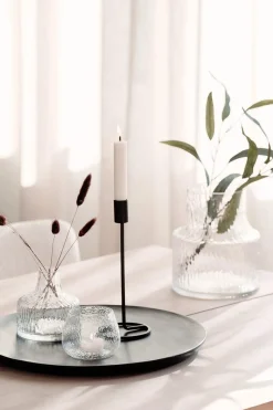 New Kronelysestake Lea 23,5 cm sort Lysestaker