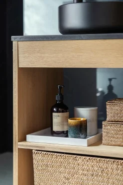 Discount Krukke med lokk marmor beige Baderomsartikler