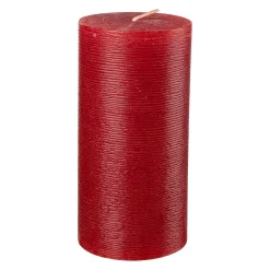 New Kubbelys rustikk 14 cm julerød Kubbelys|Julelys Og Lysestaker