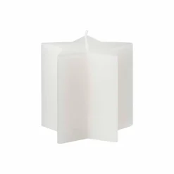 Sale Kubbelys stjerne 7,5cm hvit Kubbelys|Julelys Og Lysestaker