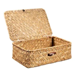 Best Kurv Tage med lokk liten Oppbevaring Og Kurver|Baderomsartikler